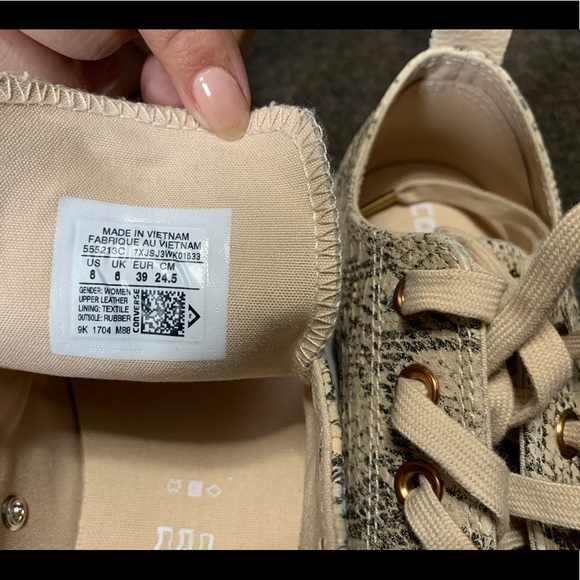 Converse Leather Snake Black Cream Animal - Picture 5 of 5